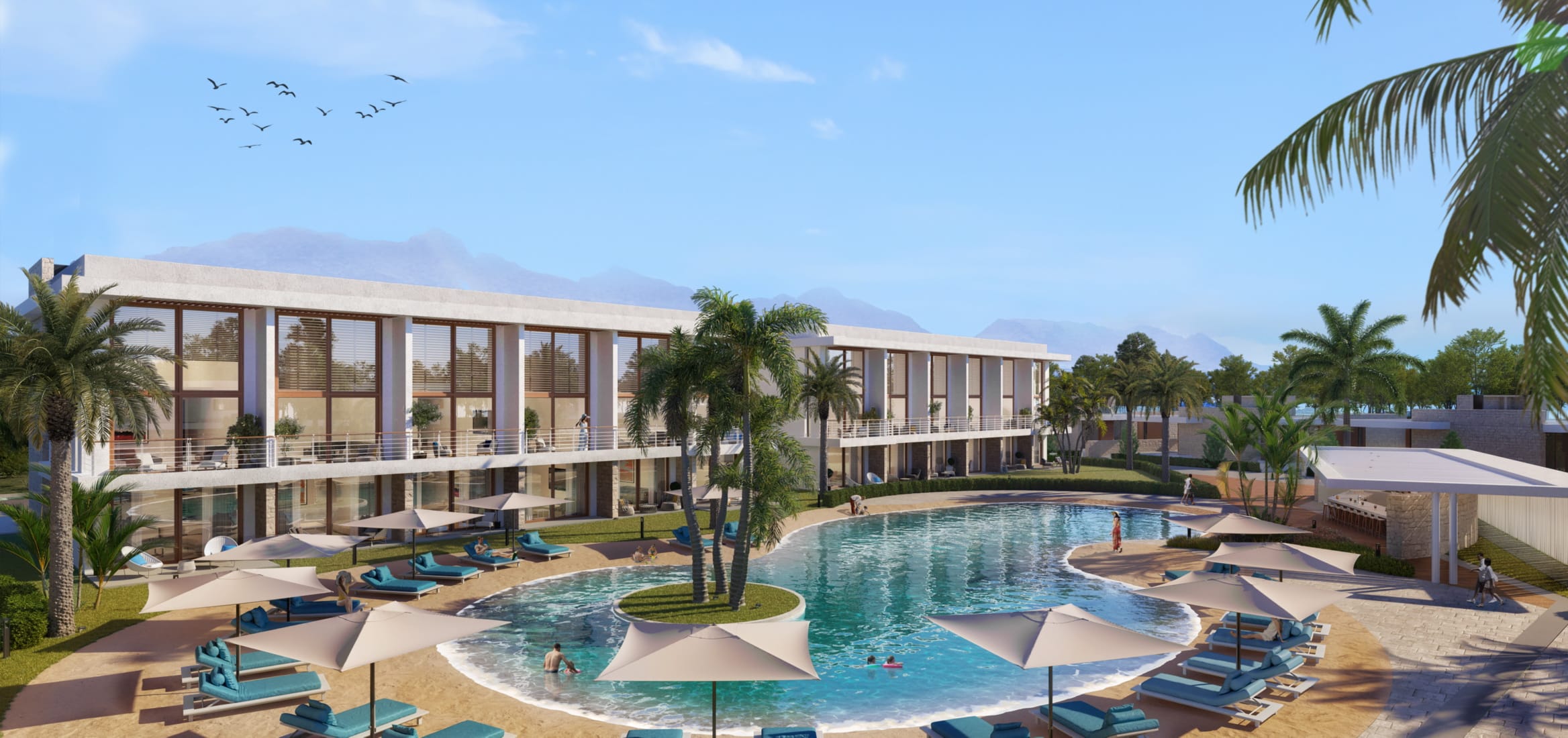 Luxe resort aan de noordkust ten westen van Kyrenia