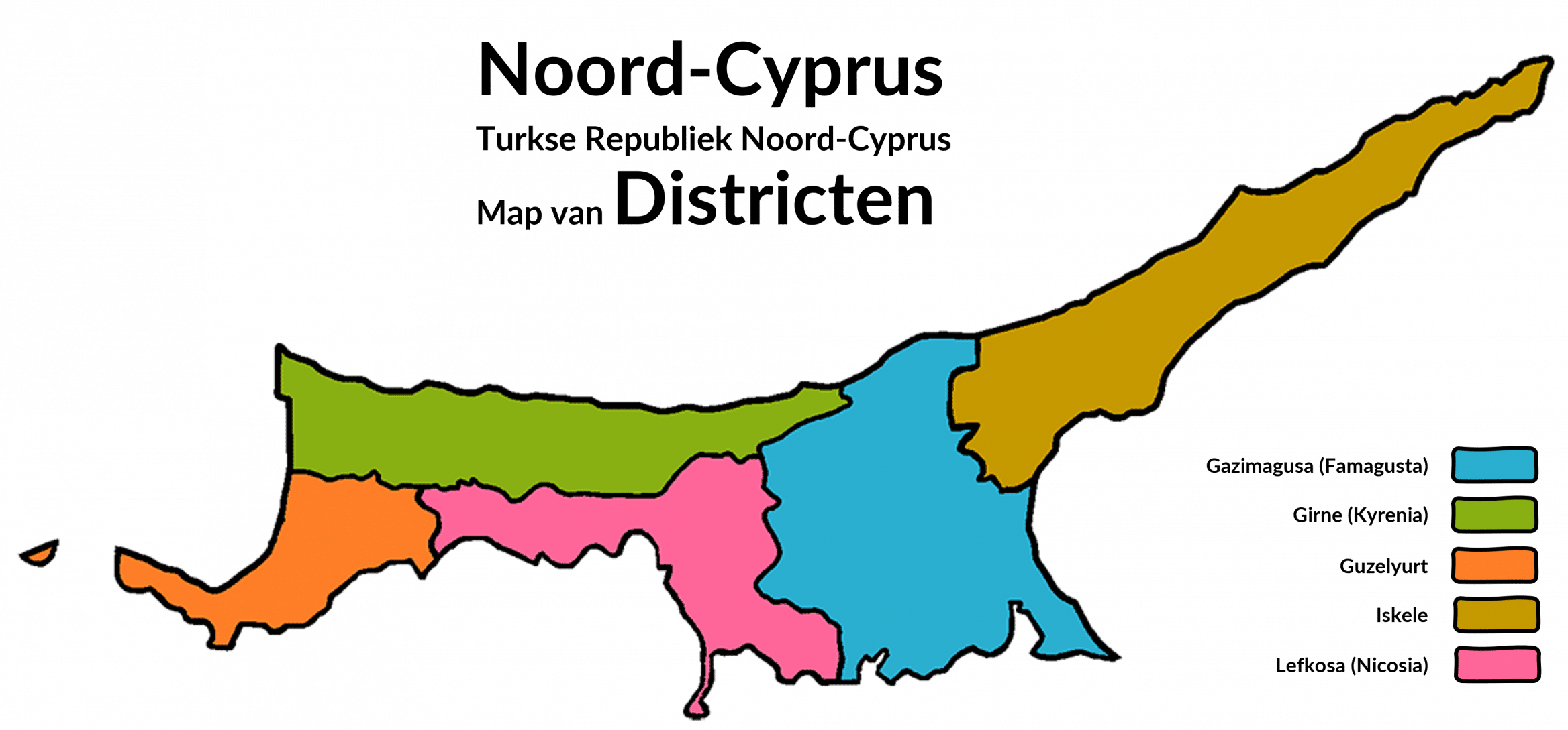Districten Noord-Cyprus